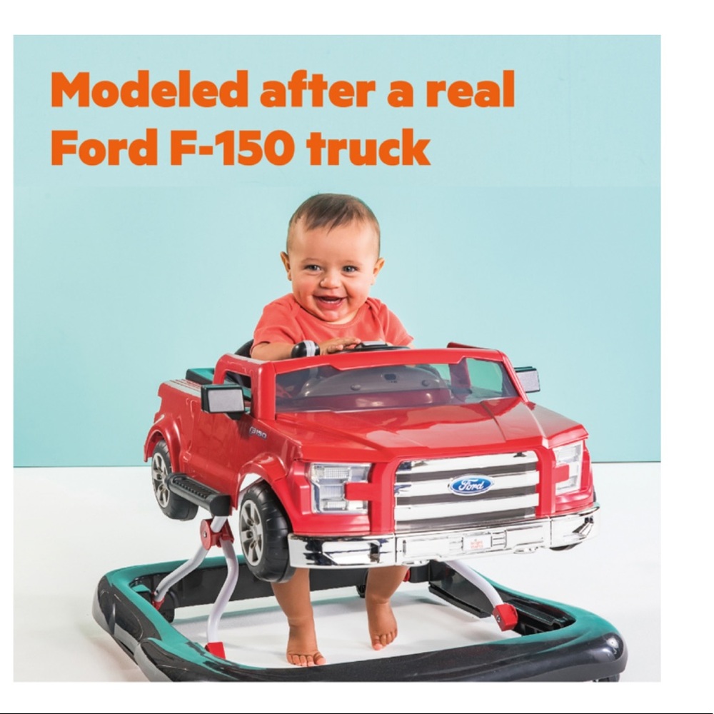 Red F150 truck baby walker